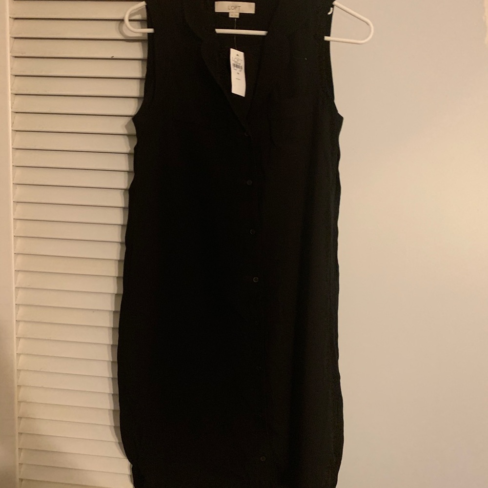 Black maternity shirtdress